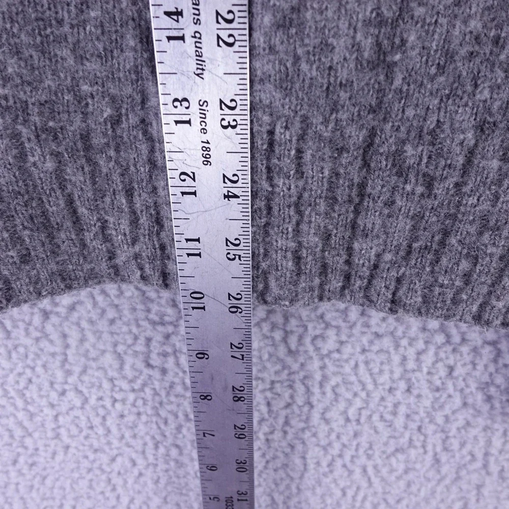J. Crew Mens Large 100% Wool Crewneck Sweater Heathered Charcoal Gray
